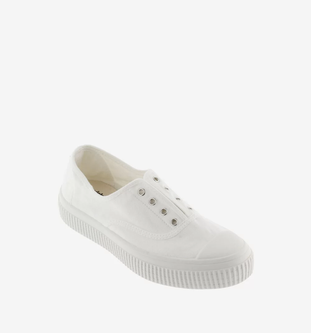 VICTORIA 19 15 Re-Edition Canvas Plimsoll-Blanco - Image 3