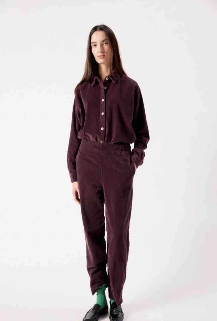 AMERICAN VINTAGE Padow Cord Trousers-Vintage Auburn - Image 3