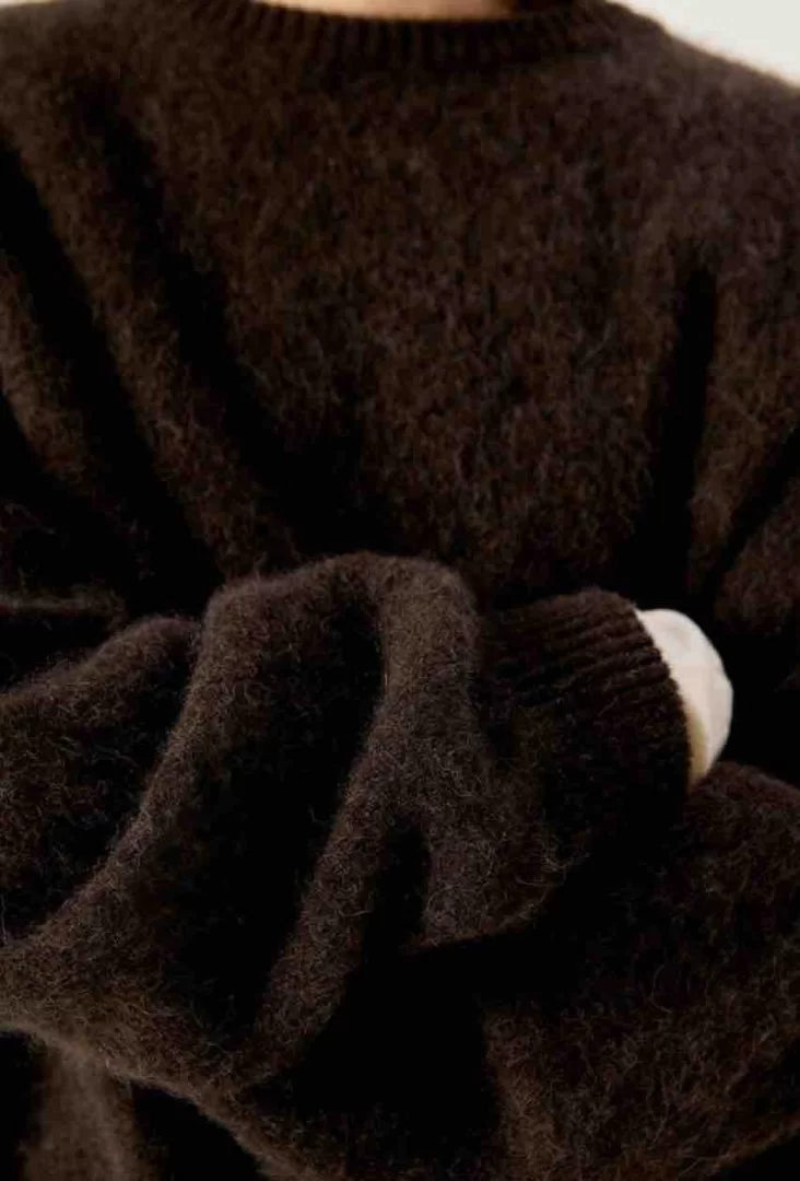 AMERICAN VINTAGE Vitow Knit-Coffee Melange - Image 2