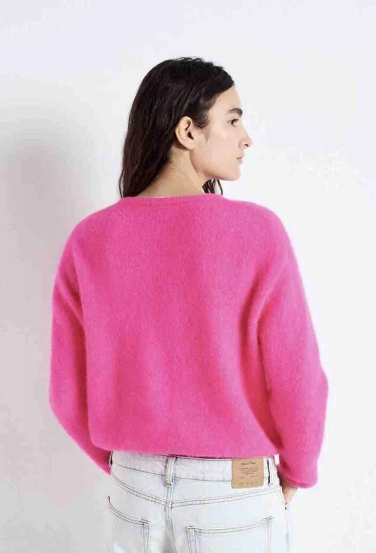 AMERICAN VINTAGE Vitow Cardi -Fluorescent Pink Melange - Image 3