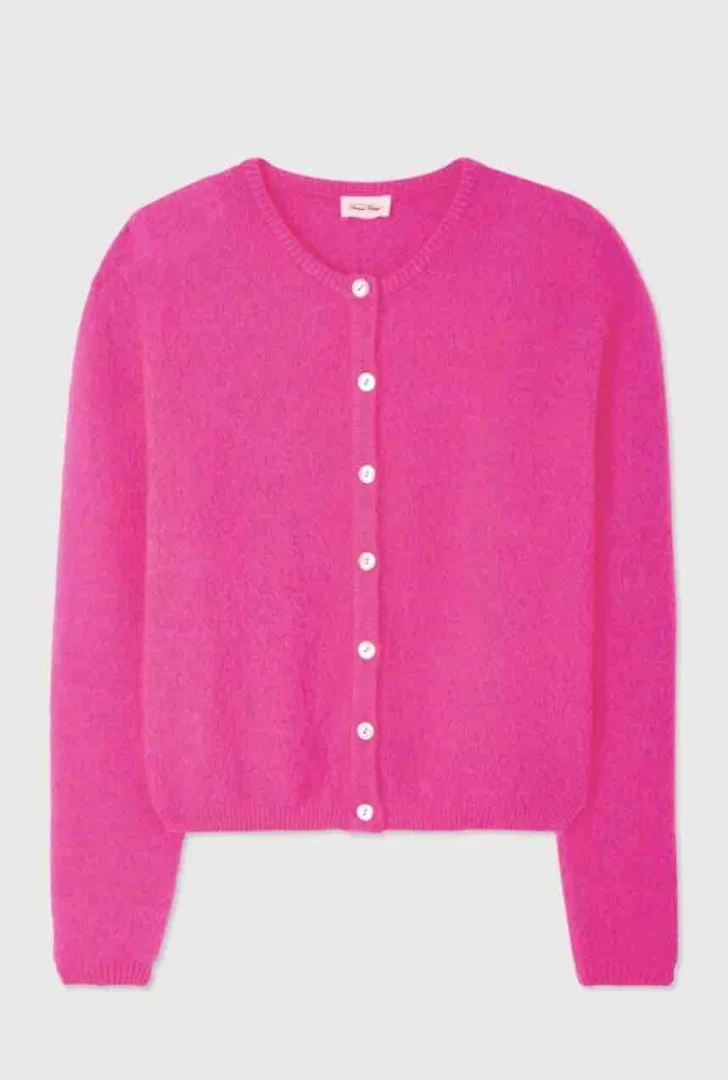AMERICAN VINTAGE Vitow Cardi -Fluorescent Pink Melange - Image 7