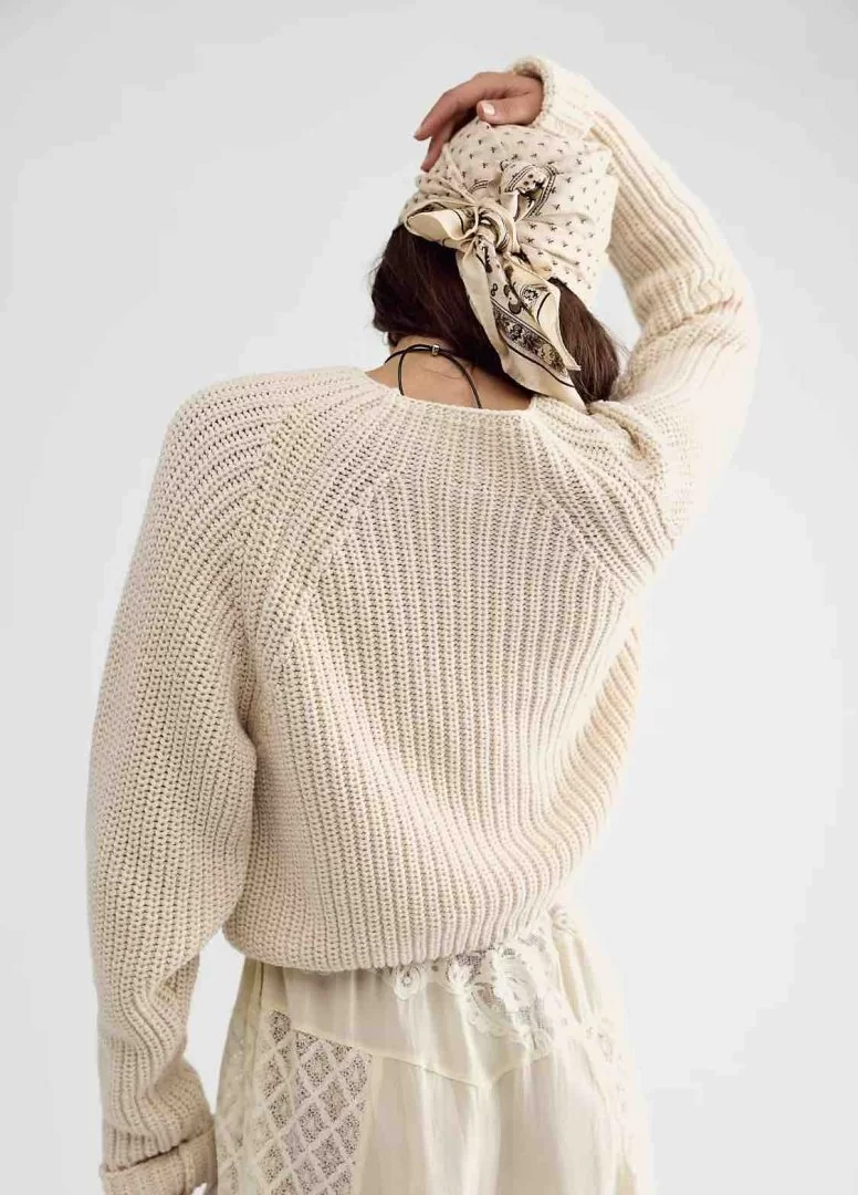 FREE PEOPLE Low Tide Knit Pullover-Marshmellow - Image 2